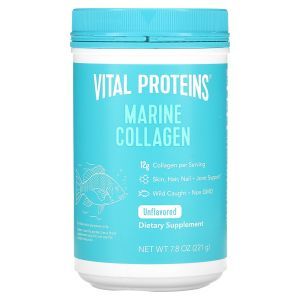 Морской коллаген, Marine Collagen, Vital Proteins, из дикой природы, без ароматизаторов, порошок, 221 г