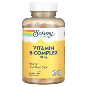 Витамины В-50 комплекс, B-Complex 50, Solaray, 250 капсул