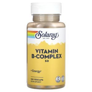 Витамины В-50 комплекс, B-Complex 50, Solaray, 100 капсул