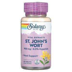 Зверобой, St. John's Wort, Solaray, экстракт, 900 мг, 60 таблеток