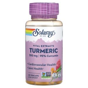 Экстракт куркумы, Turmeric Root Extract, Solaray, 300 мг, 60 капсу