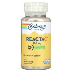 Вітамін С, Reacta-C, Solaray, 500 мг, 60 кап.