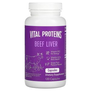 Печень говяжья, Beef Liver, Vital Proteins, 750 мг, 120 капсул