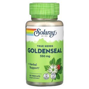 Гидрастис канадский, Goldenseal, Solaray, 550 мг, 50 капсул