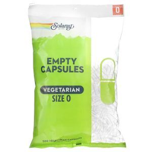 Пустые капсулы "0", Capsules Size 0, Solaray, 500 капсул