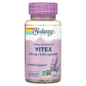 Витекс священный, экстракт ягод, Vitex, Solaray, 225 мг, 60 капсул (Default)
