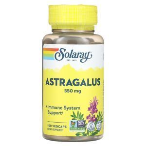 Астрагал, Organically Grown Astragalus, Solaray, 550 мг, 100 капсул