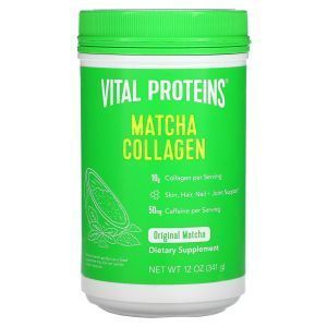 Коллаген + матча, Matcha Collagen, Vital Proteins, вкус чая матча, порошок, 341 г