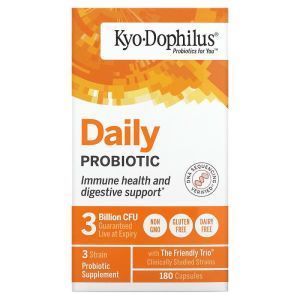 Пробиотики дофилус для пищеварения и иммунитета, Kyo-Dophilus, Wakunaga - Kyolic, ежедневные, 180 капсул