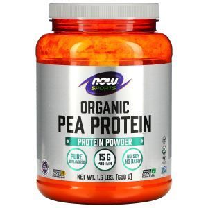 Гороховый протеин, Organic Pea Protein, Now Foods, органик, порошок, без вкуса, 680 г
