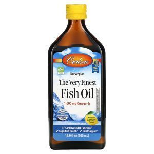 Рыбий жир норвежский со вкусом лимона, Fish Oil, Carlson Labs, 1600 мг, 500 мл