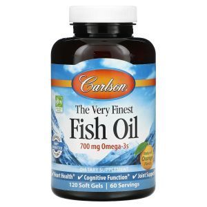 Рыбий жир, Fish Oil, Carlson Labs, апельсин, 350 мг, 120 капсул