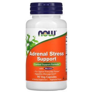 Поддержка надпочечников при стрессе, Adrenal Stress Support, Now Foods, 90 вегетарианских капсул