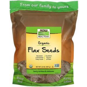 Семена льна (органик), Now Foods, 907 г