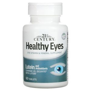 Витамины для глаз, Healthy Eyes, 21st Century, с лютеином и антиоксадантами, 60 таблеток