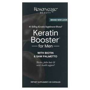 Кератин для мужчин (Keratin), ReserveAge Nutrition, для волос, 60 капсул