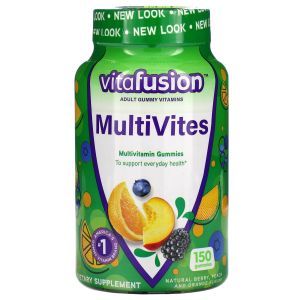 Мультивитамины со вкусом ягод, персика и апельсина, MultiVites, Essential Multi, VitaFusion, 150 жевательны[ конфет