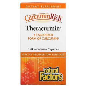 Куркумин, CurcuminRich, Natural Factors, теракурмин, 120 вегетарианских капсул
