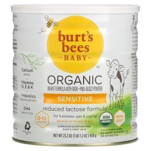 Детская смесь с железом, Organic Infant Formula, Burt's Bees, Baby, органик, для чувствительных детей, от 0 до 12 месяцев, 658 г
