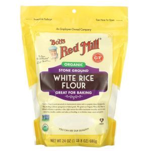 Мука из белого риса, White Rice Flour, Bob's Red Mill, органик, 680 г
