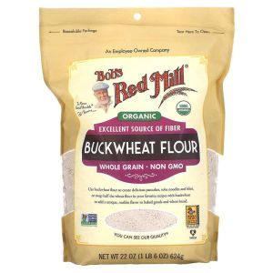 Гречневая мука, Buckwheat Flour, Bob's Red Mill, цельнозерновая, органик, 624 г 
