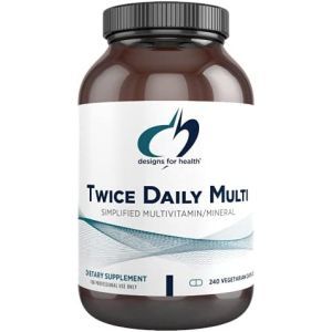Мультивитамины и минералы без железа, Twice Daily Multi, Designs for Health, по 2 в день, 240 вегетарианских капсул