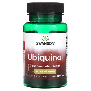 Убихинол, Ultra Ubiquinol, Swanson, 100 мг, 60 гелевых капсул