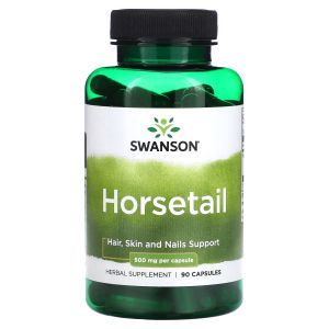 Хвощ полевой, Horsetail, Swanson, 500 мг, 90 капсул