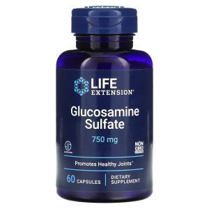 Глюкозамина сульфат, Glucosamine Sulfate, Life Extension, 750 мг, 60 капсул

