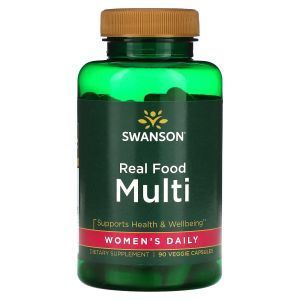 Мультивитамины на каждый день, Ultra Real Food Multi, Swanson, для женщин, 90 вегетарианских капсул