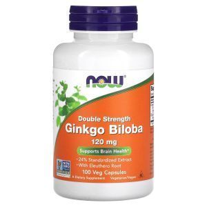 Гинкго Билоба, Ginkgo Biloba, Now Foods, 120 мг, 100 капсул 