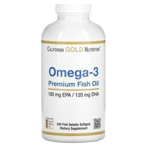 Рыбий жир премиум, Omega-3, Premium Fish Oil, California Gold Nutrition, 240 капсул