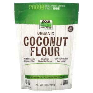 Кокосовая мука, Coconut Flour, Now Foods, органик, 454 г.
