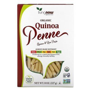 Макароны, лебеда, каное, рис, (Organic Quinoa Penne, Quinoa & Rice Pasta), Now Foods, 227 г 