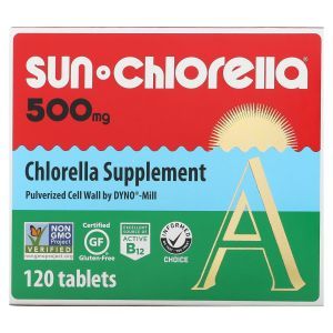 Хлорелла, Chlorella, Sun Chlorella, 500 мг, 120 таблеток