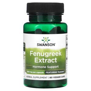 Пажитник, экстракт, Fenugreek Extract, Swanson, 300 мг, 60  вегетарианских капсул