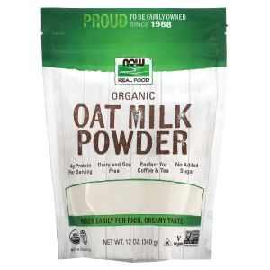Овсяное молоко, Oat Milk,  NOW Foods, Real Food, органик, порошок, 340 г
