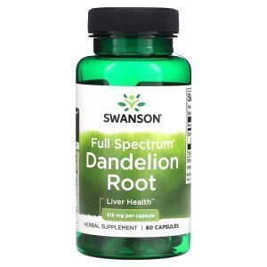 Одуванчик, корень, Dandelion Root, Swanson, 515 мг, 60 капсул