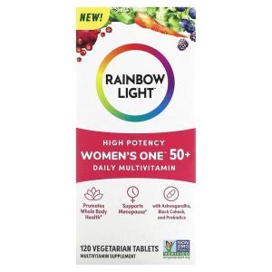 Мультивитамины для женщин 50+, Women's One 50+, Rainbow Light, ежедневные, 120 вегетарианских таблеток