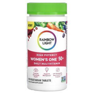 Мультивитамины для женщин 50+, Women's One 50+, Rainbow Light, ежедневные, 90 вегетарианских таблеток
