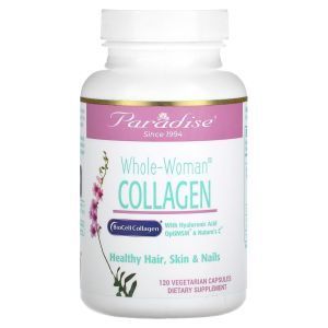 Коллаген для женщин, Whole-Woman Collagen, Paradise Herbs, 120 вегетарианских капсул
