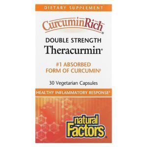 Теракурмин, Theracurmin, Natural Factors, двойная сила, 30 вегетарианских капсул