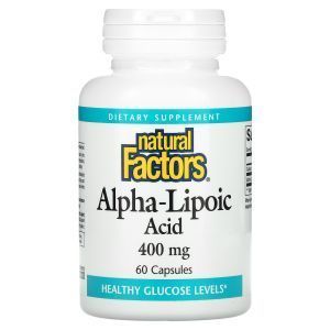 Альфа-липоевая кислота, Alpha-Lipoic Acid, Natural Factors, 400 мг, 60 капсул
