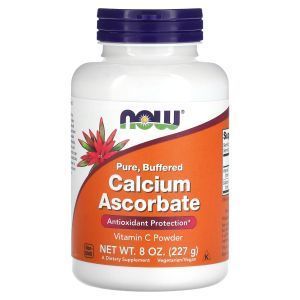 Витамин С аскорбат кальция, Calcium Ascorbate, Now Foods, буферизованный порошок, 227 г.