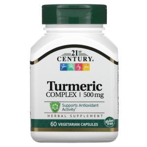 Куркумы комплекс, Turmeric Complex, 21st Century, 500 мг, 60 вегетарианских капсул