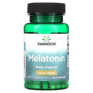 Мелатонин, Melatonin, Swanson, 1 мг, 120 капсул