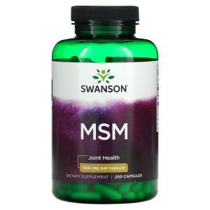 МСМ (метилсульфонилметан), MSM, Swanson, здоровье суставов, 500 мг, 250 капсул