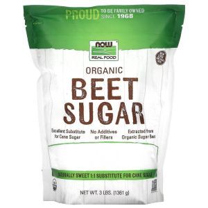 Свекольный сахар, Beet Sugar, Now Foods, Real Food, органик, 1361 г