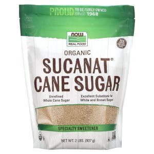 Тростниковый сахар Sucanat, Cane Sugar, Now Foods, Real Food, органический, гранулированный, 907 г