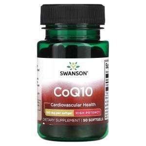 Ультра коэнзим Q10, Ultra CoQ10, Swanson, 100 мг, 50 гелевых капсул